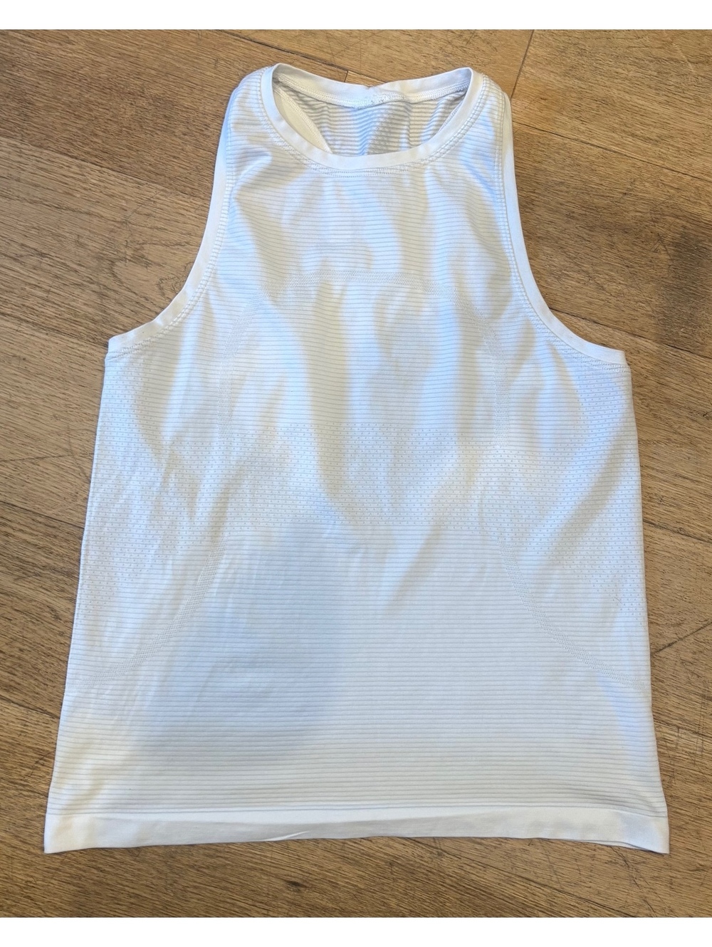 Lululemon White Racerback Athletic Tank Top Size 4